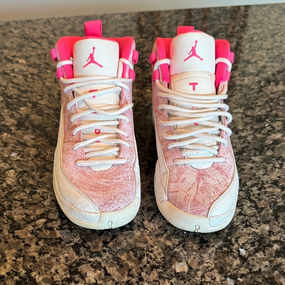 Jordan retro 12 Sneakers in Pink and white 5Y or 7Womens